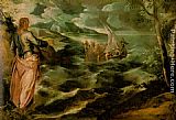 Jacopo Robusti Tintoretto Canvas Paintings - Christ at the Sea of Galilee